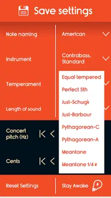 Master Double Bass Tuner android App screenshot 1